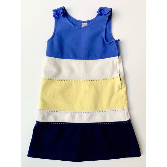 Gymboree Other - Gymboree Flower Showers Colorblock Cotton Blend Tank Dress Kids Girls Size 6